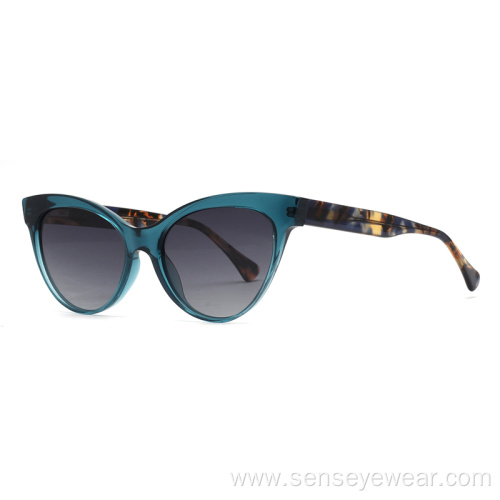 Women UV400 Injection Acetate Polarized Cat Eye Sunglasses